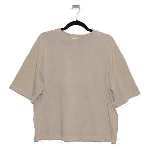 MNG Mango Beige Taupe Oversize T-shirt Size Large